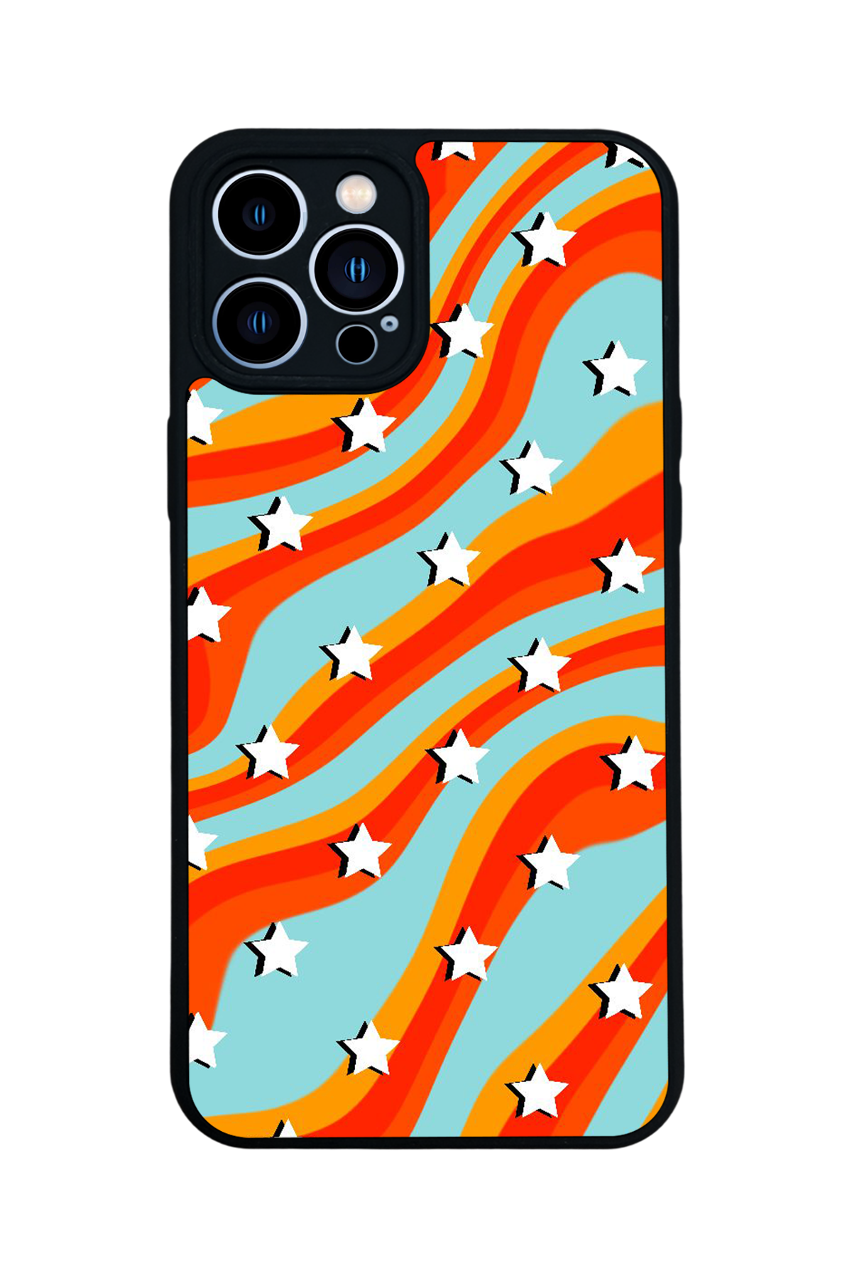 iPhone 13 Pro Max Uyumlu Retro Yildizlar Tasarımlı Glossy Premium Kılıf
