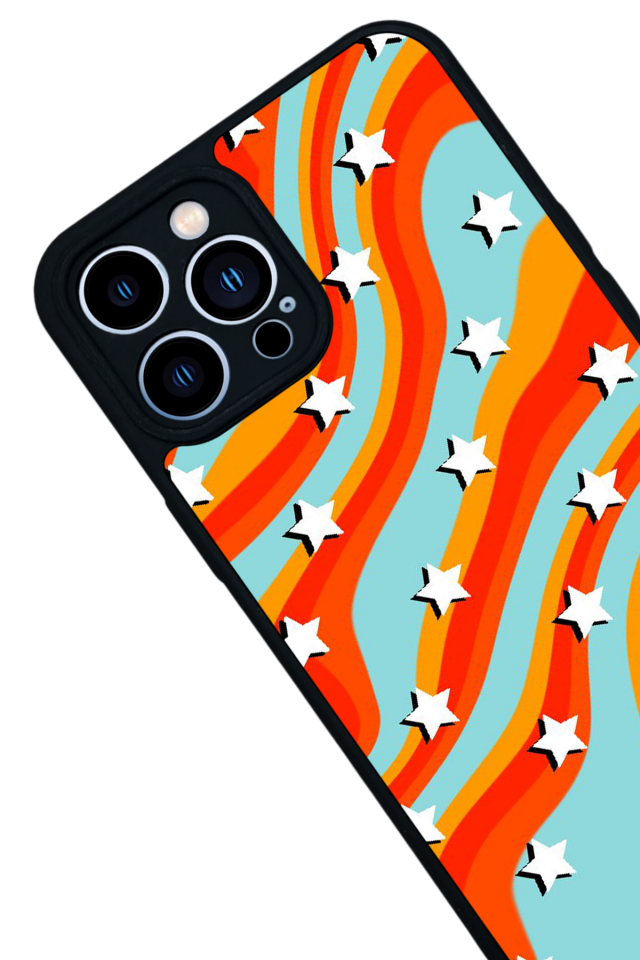 iPhone 13 Pro Max Uyumlu Retro Yildizlar Tasarımlı Glossy Premium Kılıf