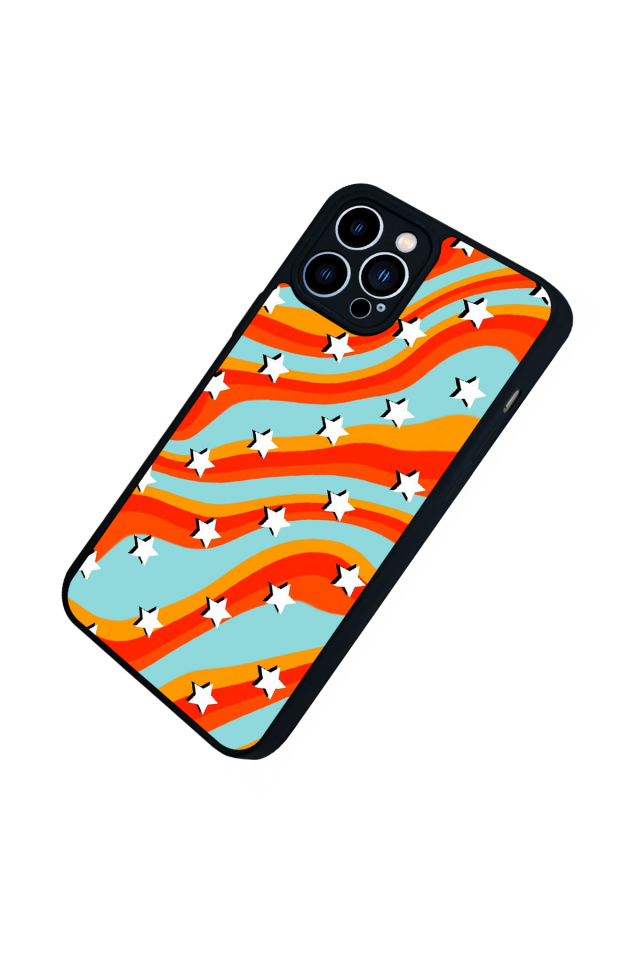 iPhone 13 Pro Max Uyumlu Retro Yildizlar Tasarımlı Glossy Premium Kılıf