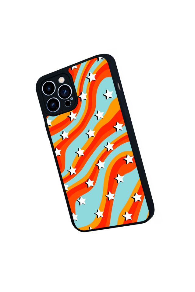 iPhone 13 Pro Max Uyumlu Retro Yildizlar Tasarımlı Glossy Premium Kılıf