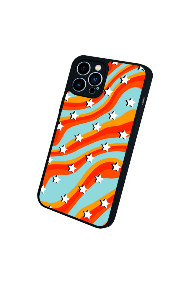 iPhone 13 Pro Max Uyumlu Retro Yildizlar Tasarımlı Glossy Premium Kılıf