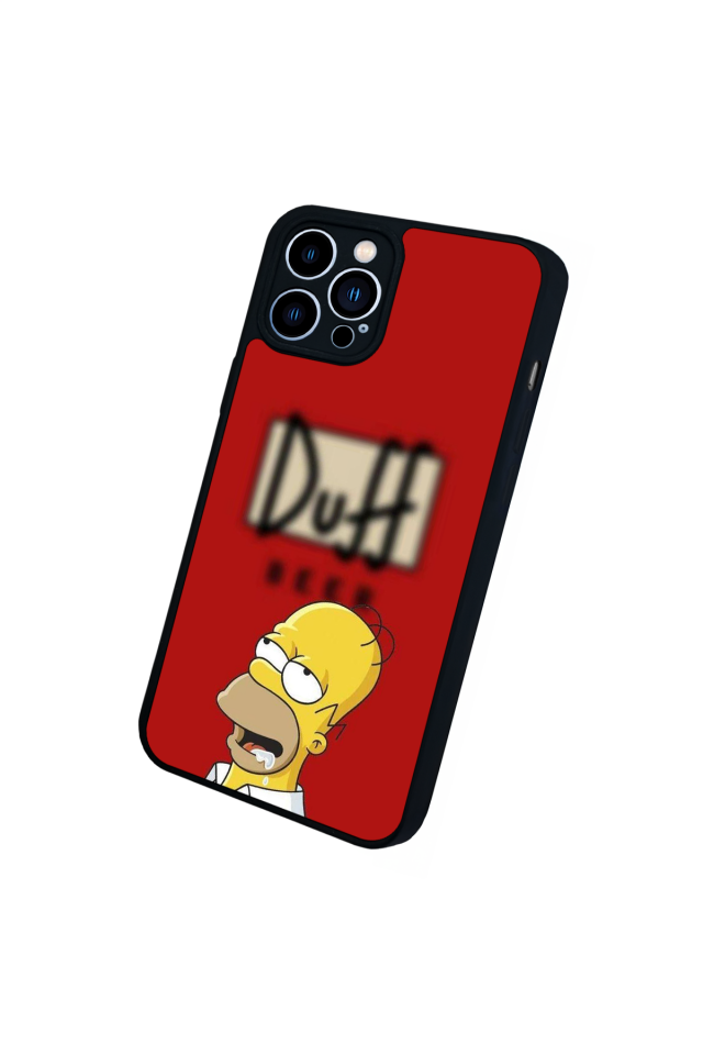 iPhone 12 Pro Max Uyumlu The Simpsons Tasarımlı Glossy Premium Kılıf