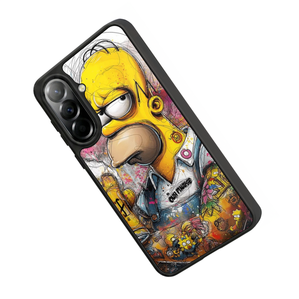 Samsung Galaxy A57 Uyumlu The Simpsons Tasarımlı Glossy Premium Kılıf