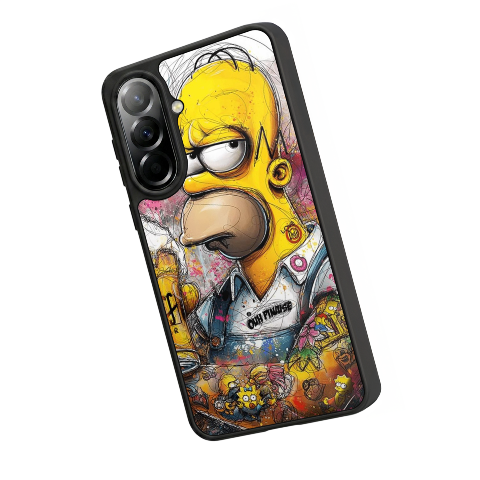 Samsung Galaxy A57 Uyumlu The Simpsons Tasarımlı Glossy Premium Kılıf