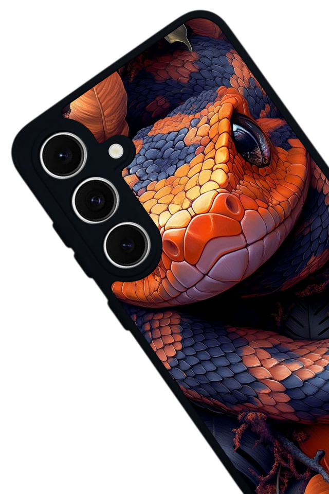 Samsung Galaxy A16 Uyumlu Yılan Tasarımlı Glossy Premium Kılıf