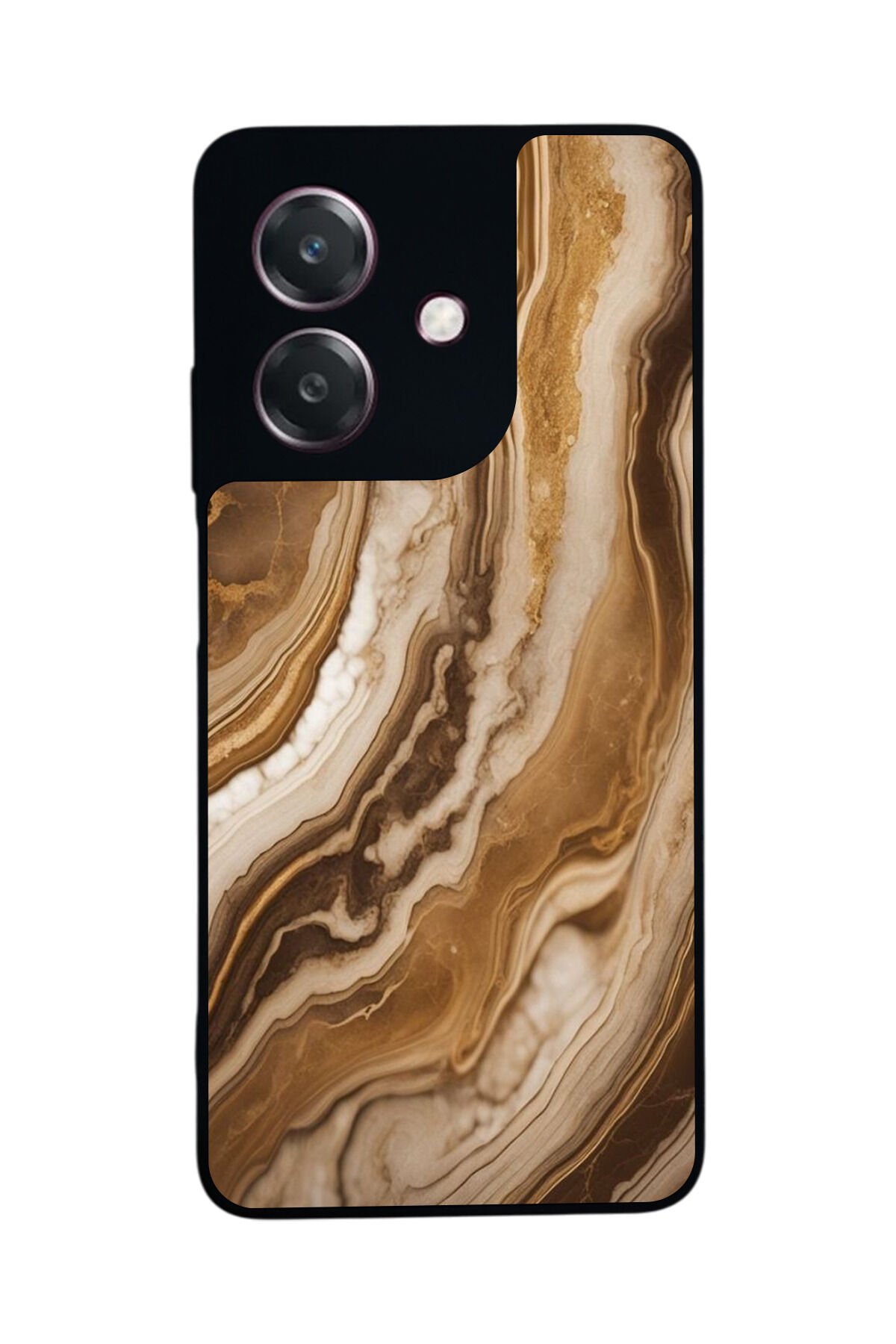 Oppo A3 5G Uyumlu Mermer Marble Tasarımlı Glossy Premium Kılıf