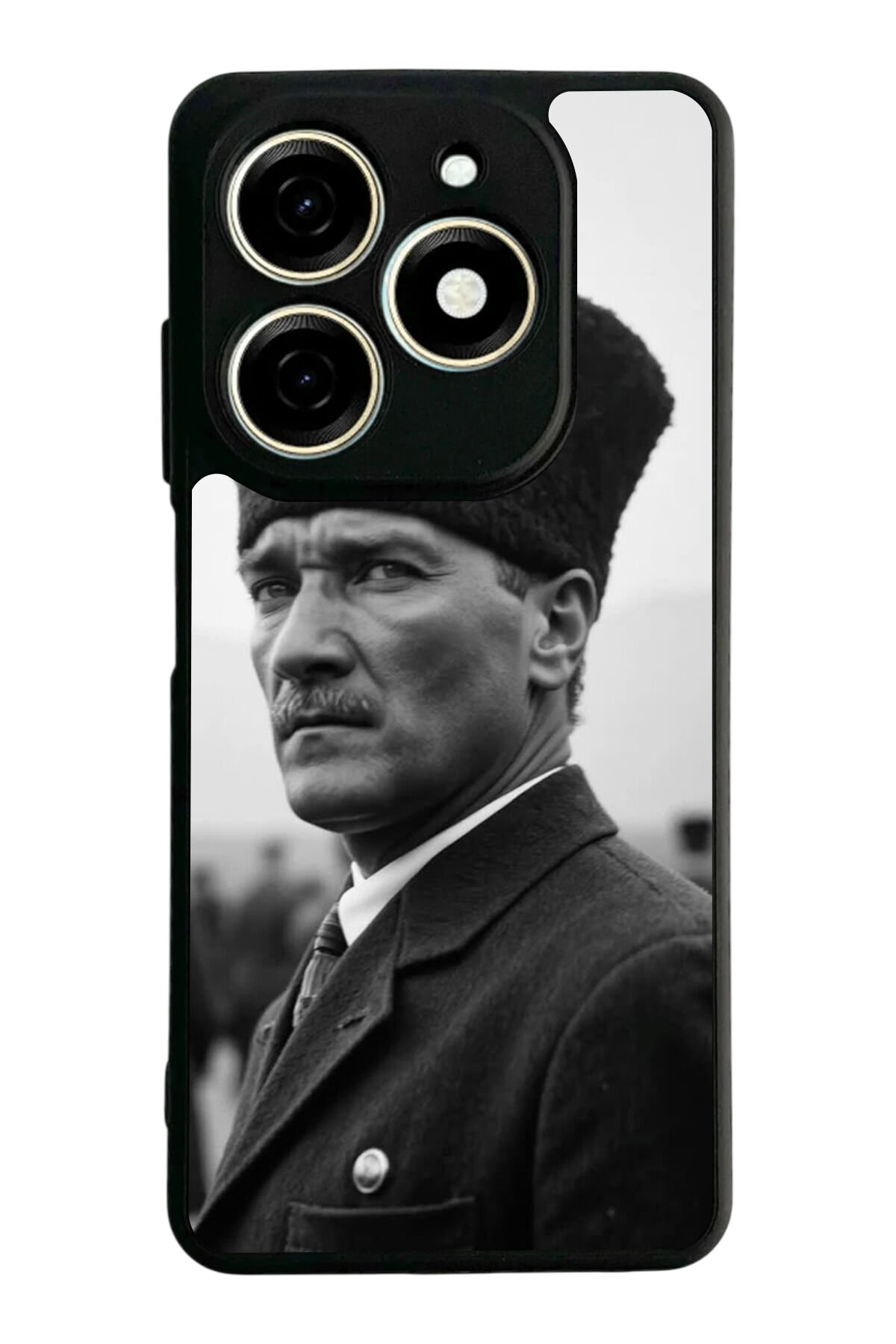 Infınıx Smart 8 Pro Uyumlu Mustafa Kemal Ataturk Tasarımlı Glossy Premium Kılıf