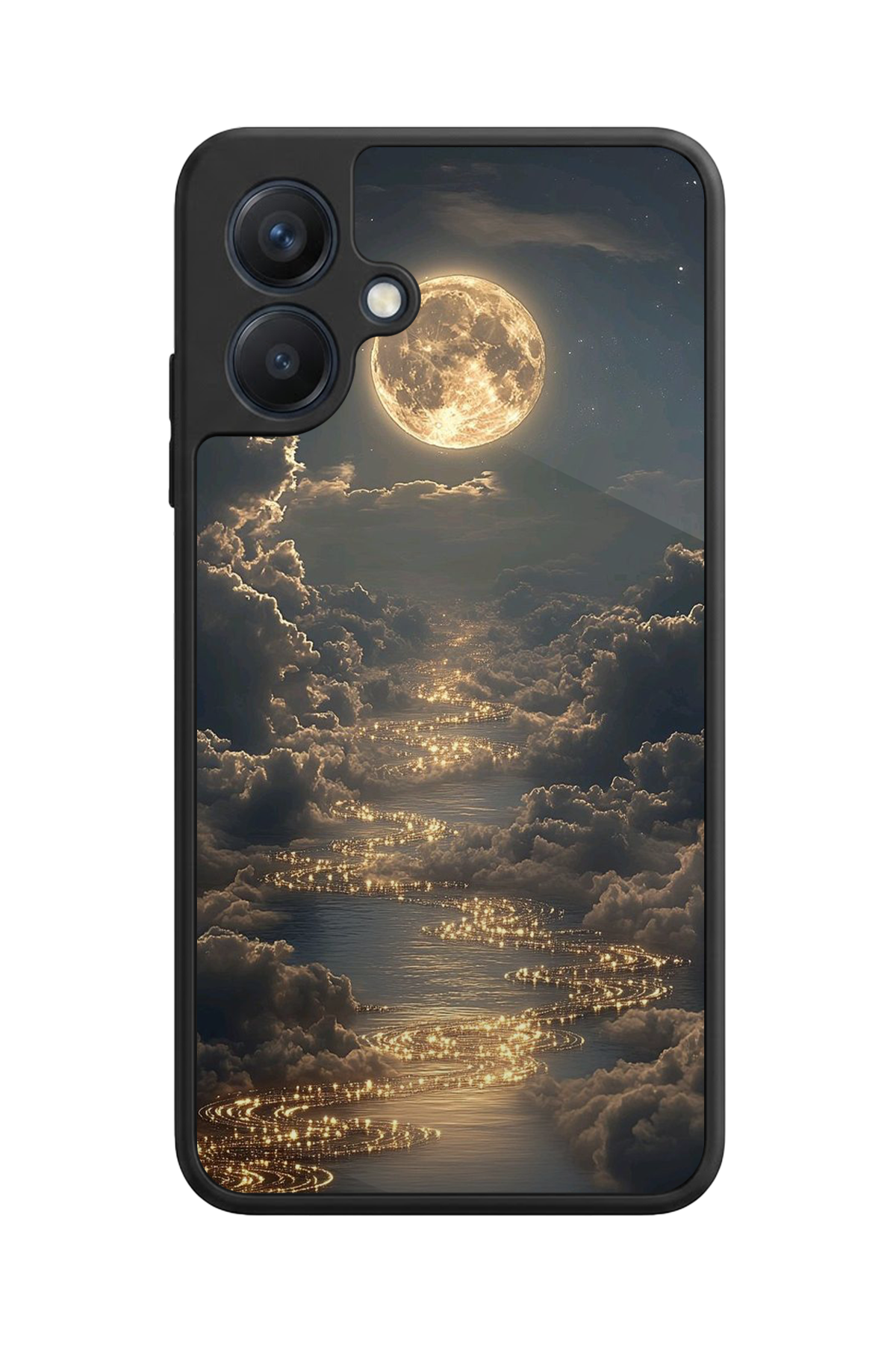 Samsung Galaxy A07 Uyumlu Ay Tasarımlı Glossy Premium Kılıf