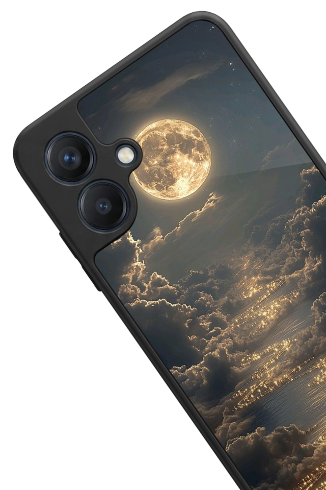 Samsung Galaxy A07 Uyumlu Ay Tasarımlı Glossy Premium Kılıf