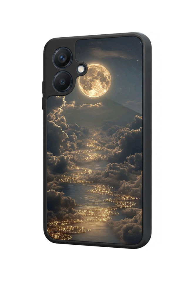 Samsung Galaxy A07 Uyumlu Ay Tasarımlı Glossy Premium Kılıf