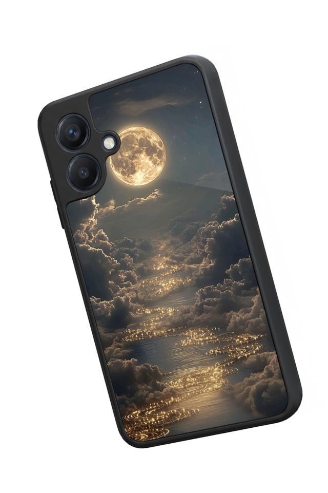 Samsung Galaxy A07 Uyumlu Ay Tasarımlı Glossy Premium Kılıf