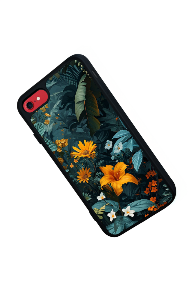 iPhone SE Uyumlu Botanik Tasarımlı Glossy Premium Kılıf