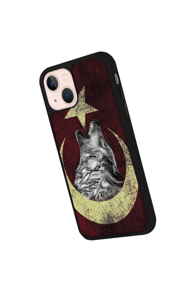 iPhone 15 Plus Uyumlu Bozkurt Tasarımlı Glossy Premium Kılıf