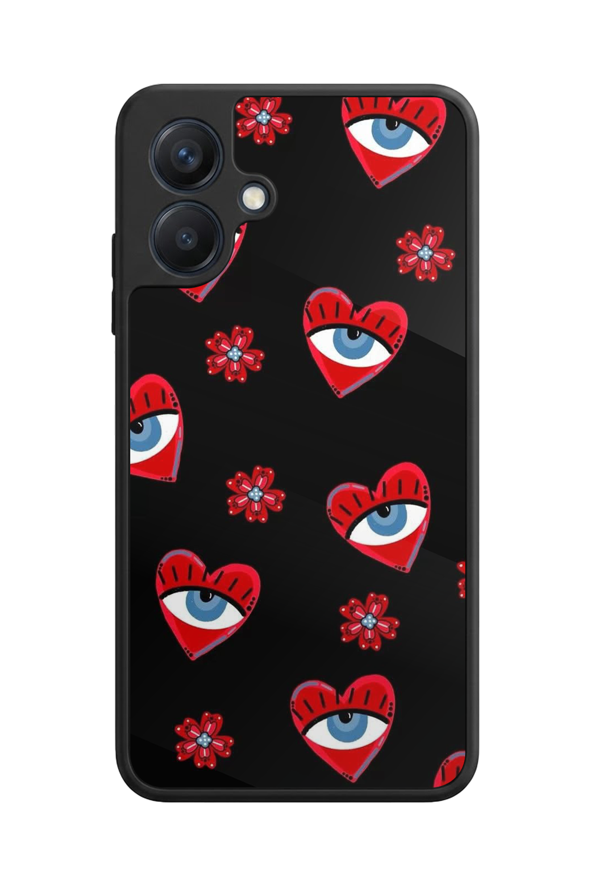 Samsung Galaxy A07 Uyumlu Göz Tasarımlı Glossy Premium Kılıf