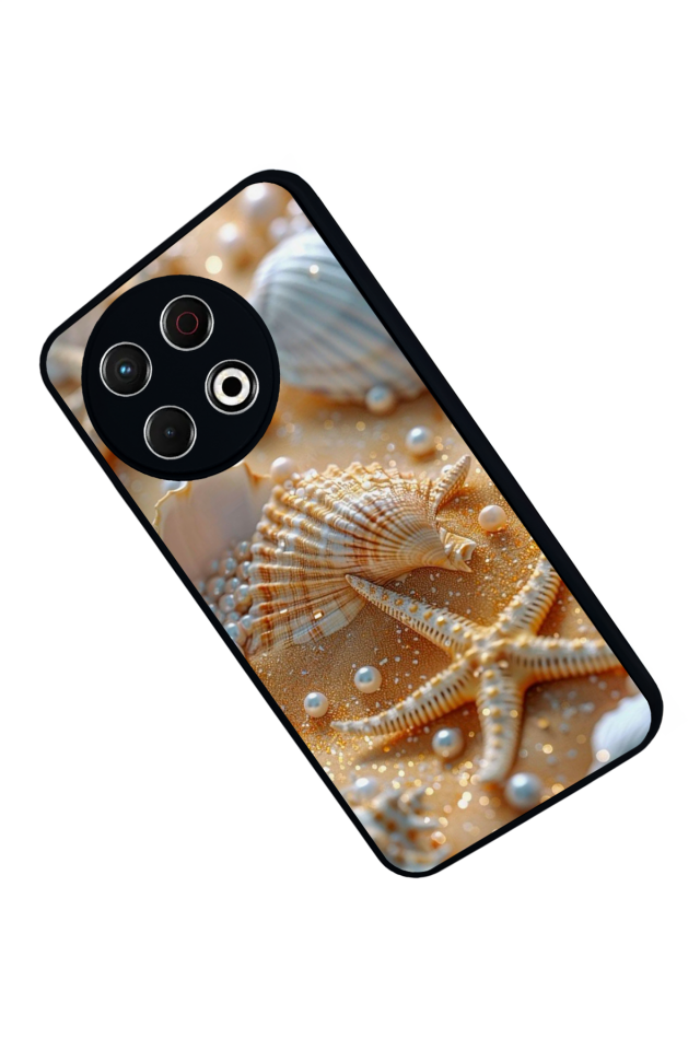 Tecno Spark 30 Pro Uyumlu  İnci Tasarımlı Glossy Premium Kılıf