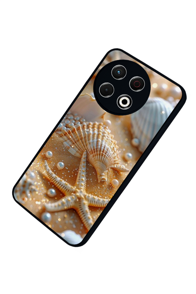 Tecno Spark 30 Pro Uyumlu  İnci Tasarımlı Glossy Premium Kılıf