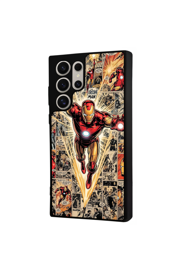 Samsung Galaxy S22 Ultra Uyumlu Iron Man ( Demir Adam ) Tasarımlı Glossy Premium Kılıf