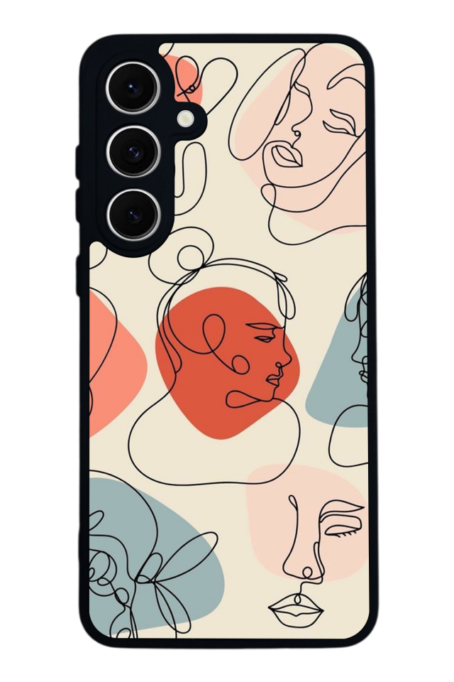 Samsung Galaxy S24 FE Uyumlu Line Art Tasarımlı Glossy Premium Kılıf