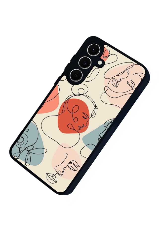 Samsung Galaxy S24 FE Uyumlu Line Art Tasarımlı Glossy Premium Kılıf