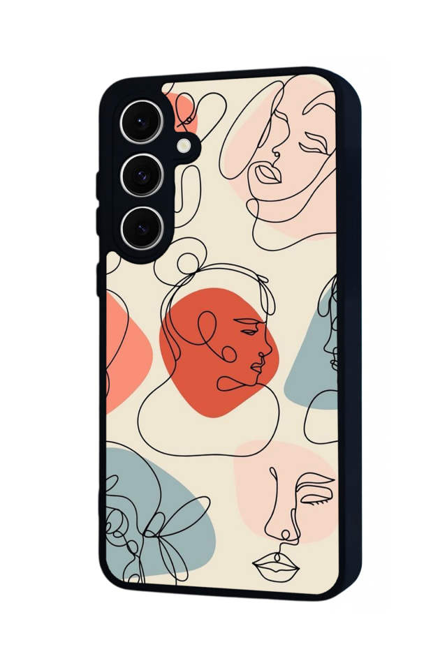 Samsung Galaxy S24 FE Uyumlu Line Art Tasarımlı Glossy Premium Kılıf