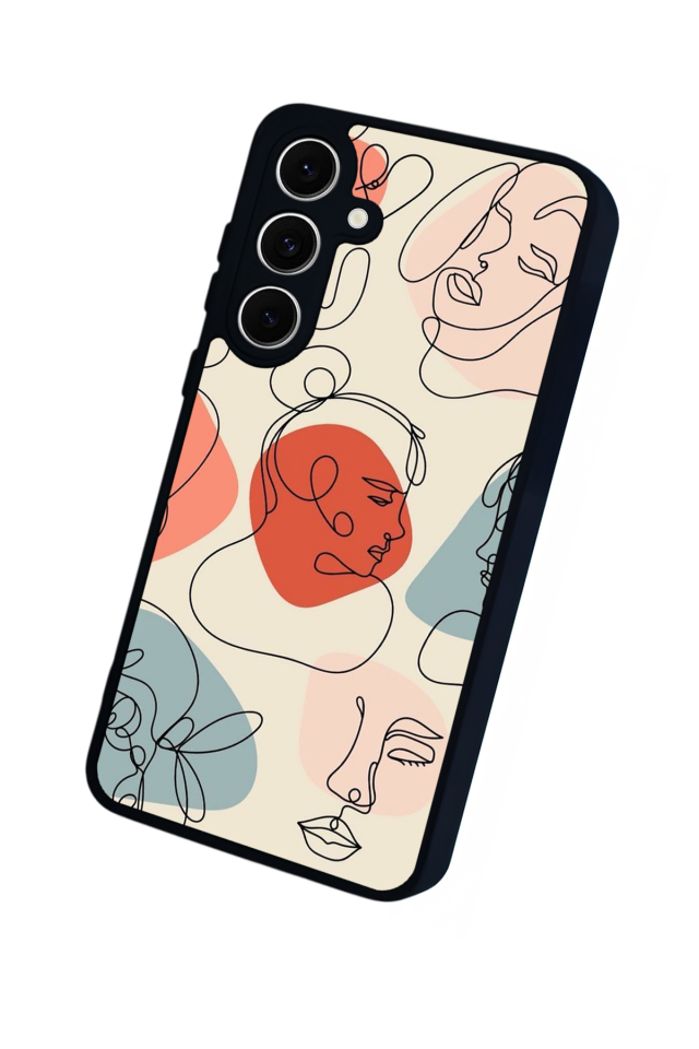 Samsung Galaxy S24 FE Uyumlu Line Art Tasarımlı Glossy Premium Kılıf
