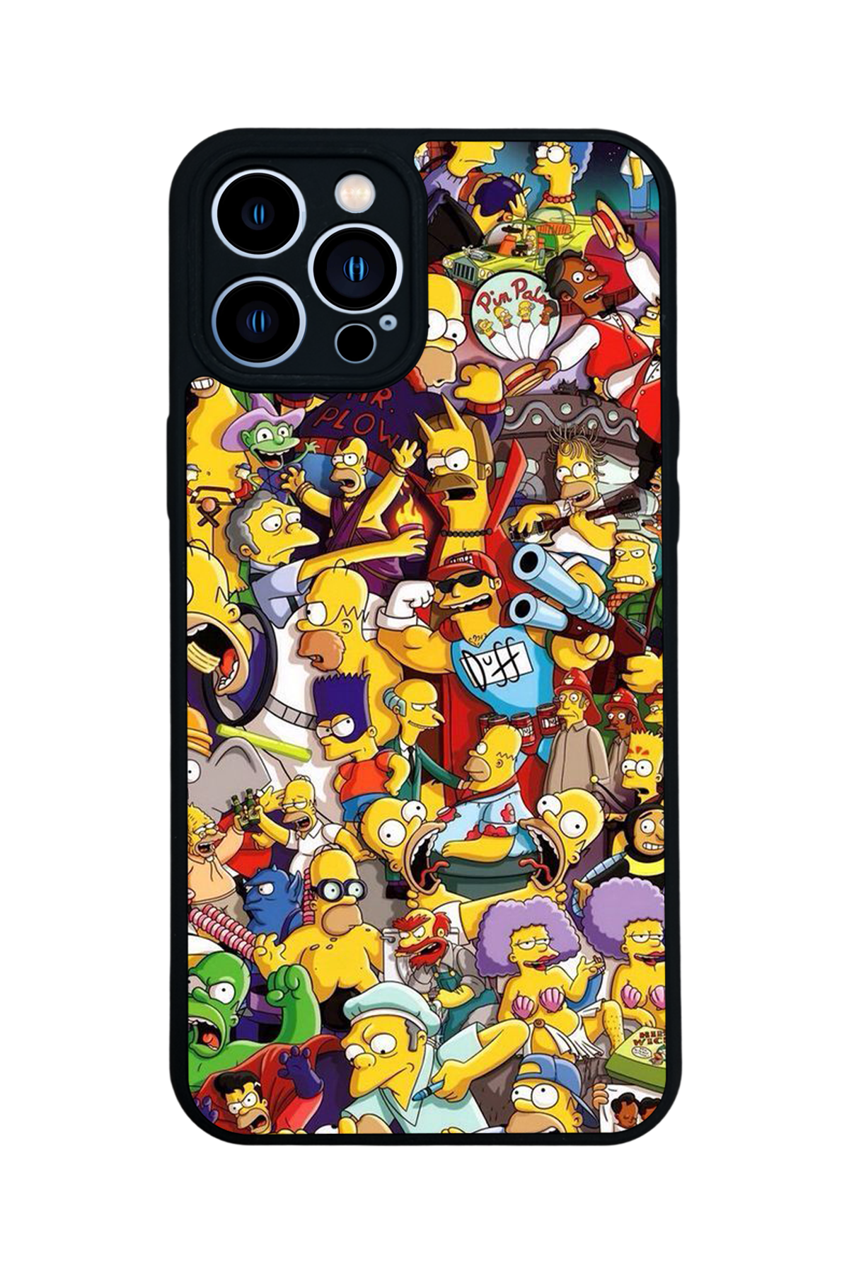 iPhone 12 Pro Max Uyumlu The Simpsons Tasarımlı Glossy Premium Kılıf