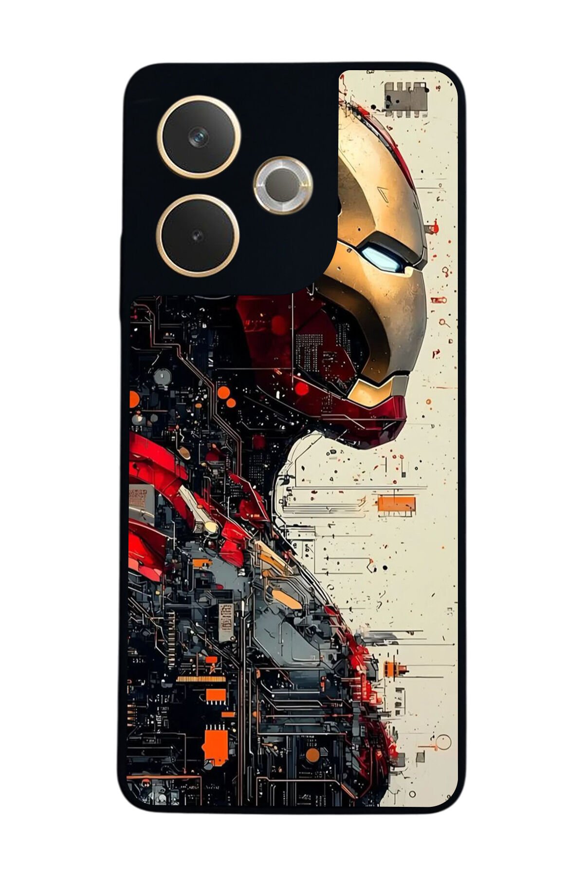 Oppo A5 Pro Uyumlu Iron Man ( Demir Adam ) Tasarımlı Glossy Premium Kılıf