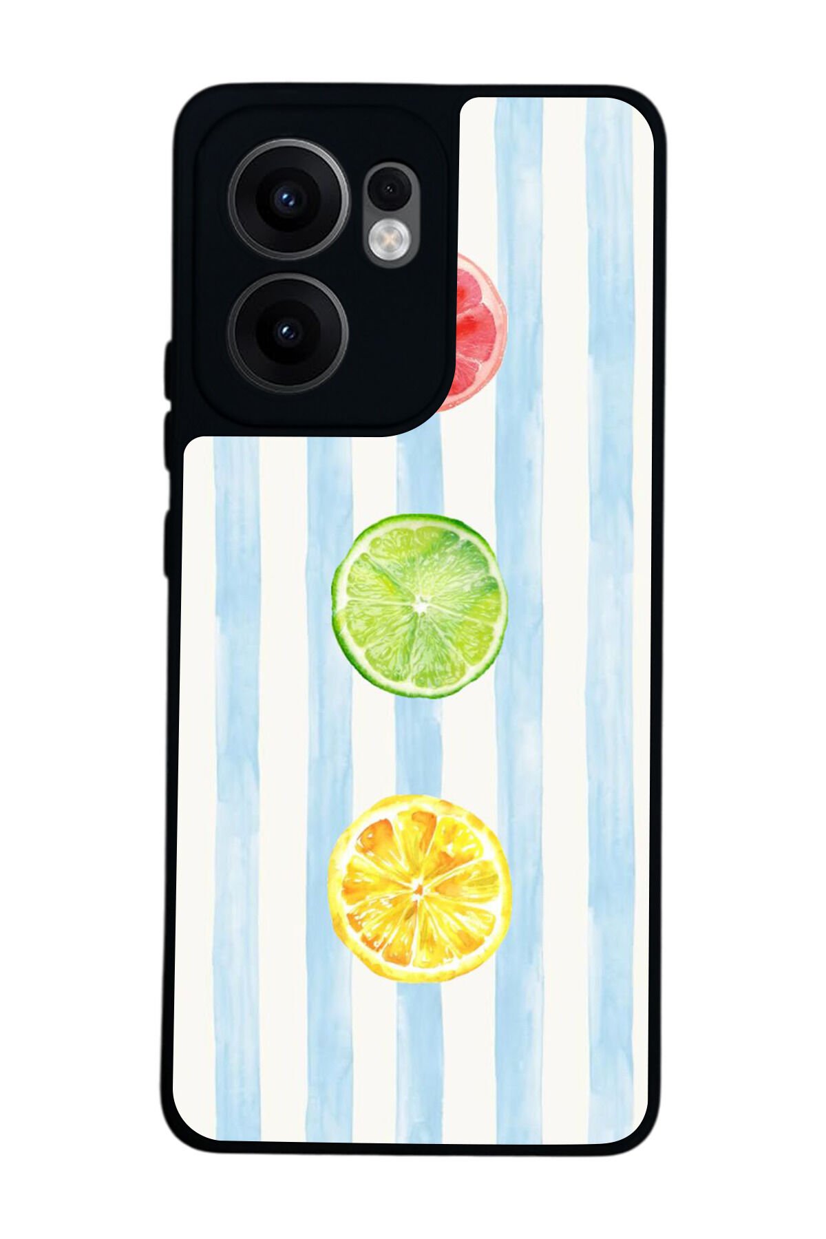 Oppo Reno 13F Uyumlu Limon Tasarımlı Glossy Premium Kılıf