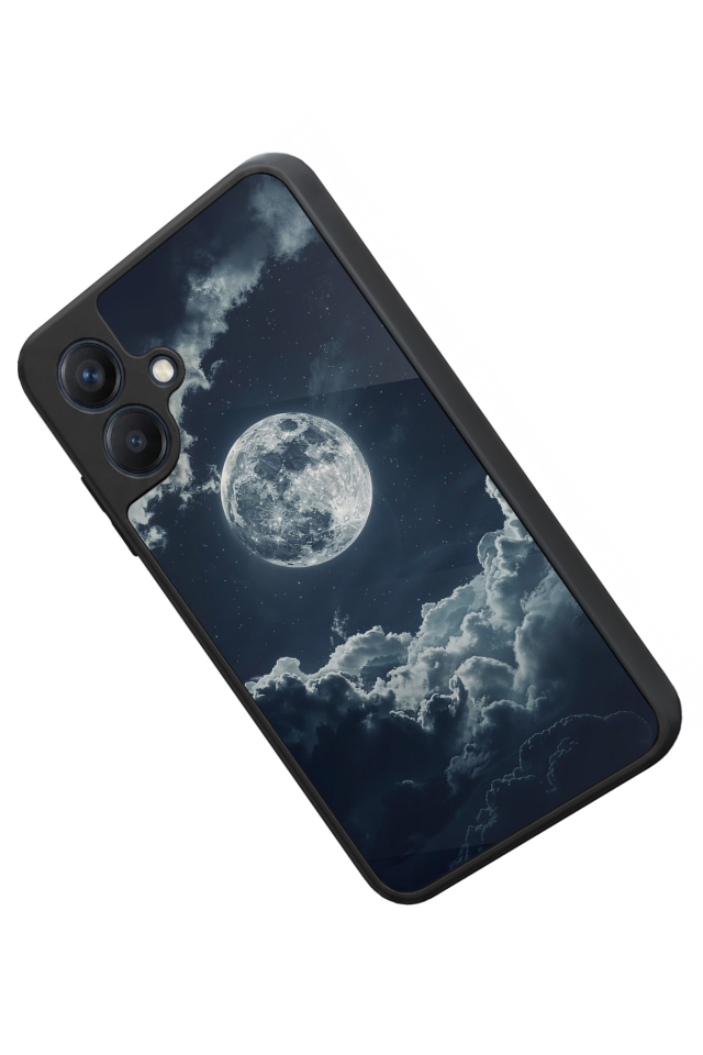 Samsung Galaxy A07 Uyumlu Ay Tasarımlı Glossy Premium Kılıf