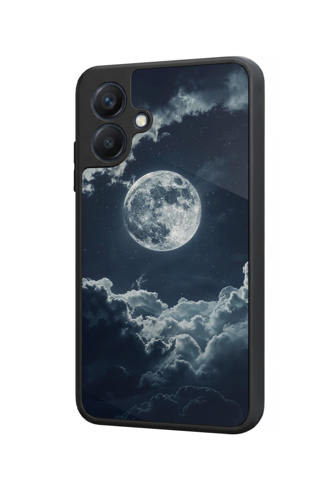 Samsung Galaxy A07 Uyumlu Ay Tasarımlı Glossy Premium Kılıf