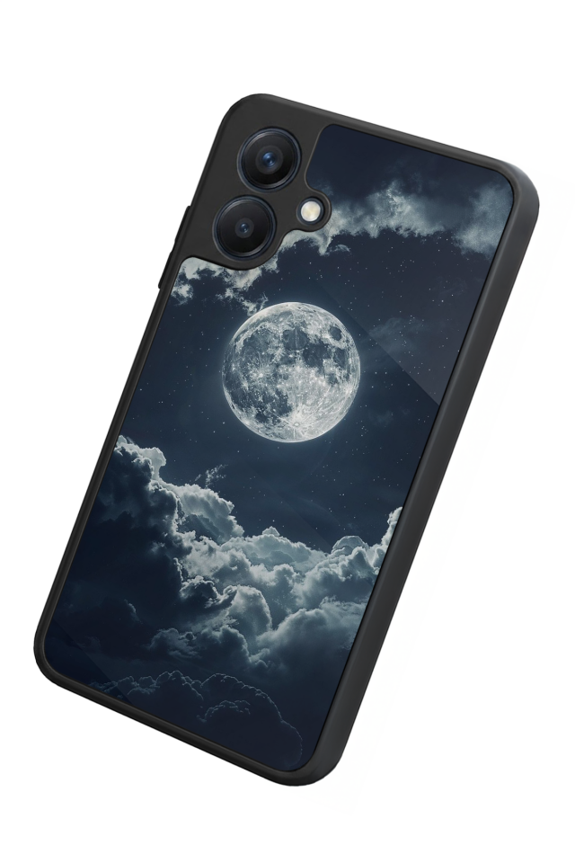 Samsung Galaxy A07 Uyumlu Ay Tasarımlı Glossy Premium Kılıf