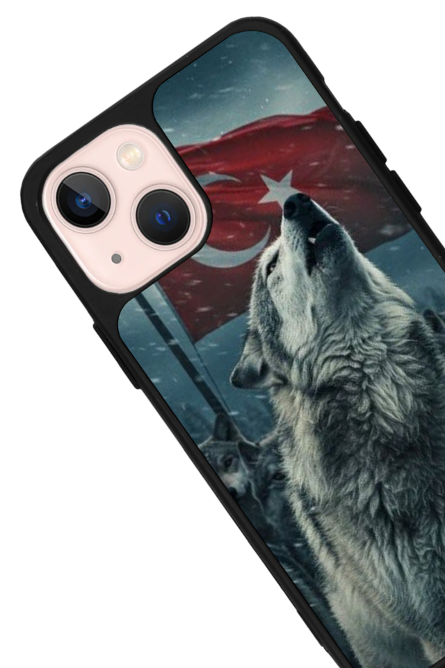iPhone 15 Plus Uyumlu Bozkurt Tasarımlı Glossy Premium Kılıf