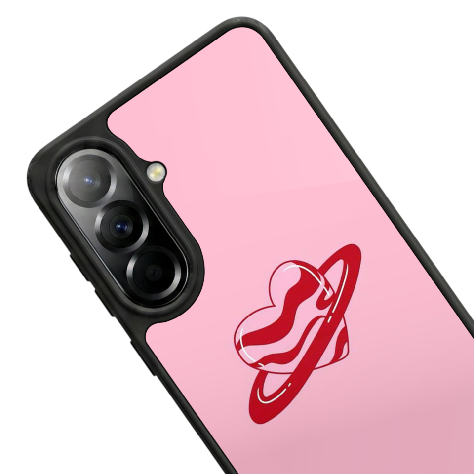 Samsung Galaxy A37 Uyumlu Kalp Love Tasarımlı Glossy Premium Kılıf