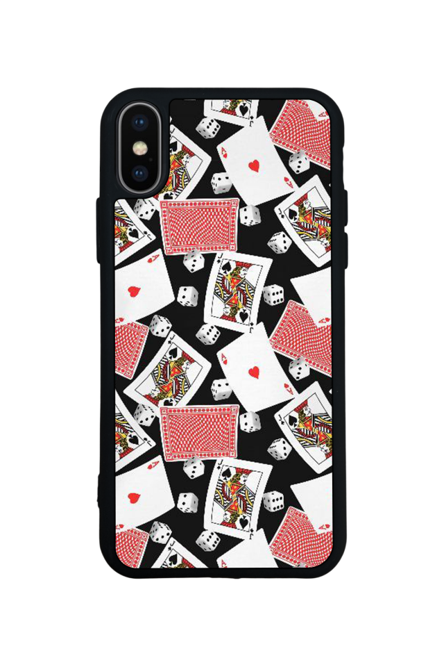 iPhone X/ XS Uyumlu Kart Tasarımlı Glossy Premium Kılıf