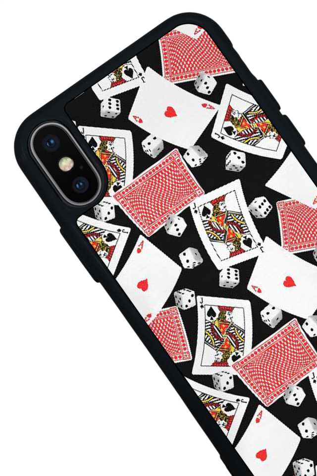 iPhone X/ XS Uyumlu Kart Tasarımlı Glossy Premium Kılıf