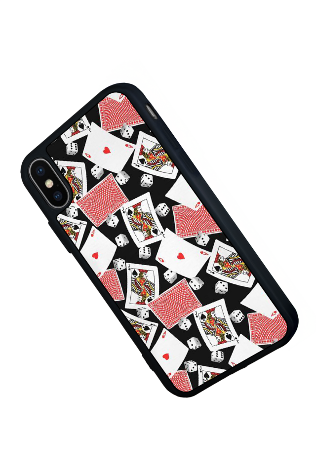 iPhone X/ XS Uyumlu Kart Tasarımlı Glossy Premium Kılıf