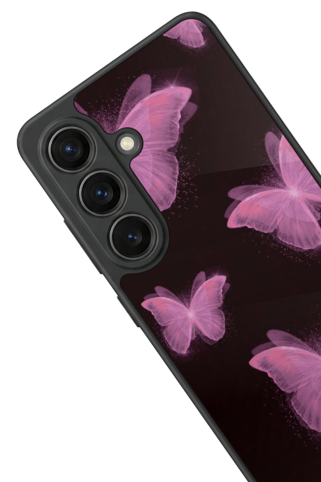 Samsung Galaxy S26 Uyumlu Kelebek Tasarımlı Glossy Premium Kılıf