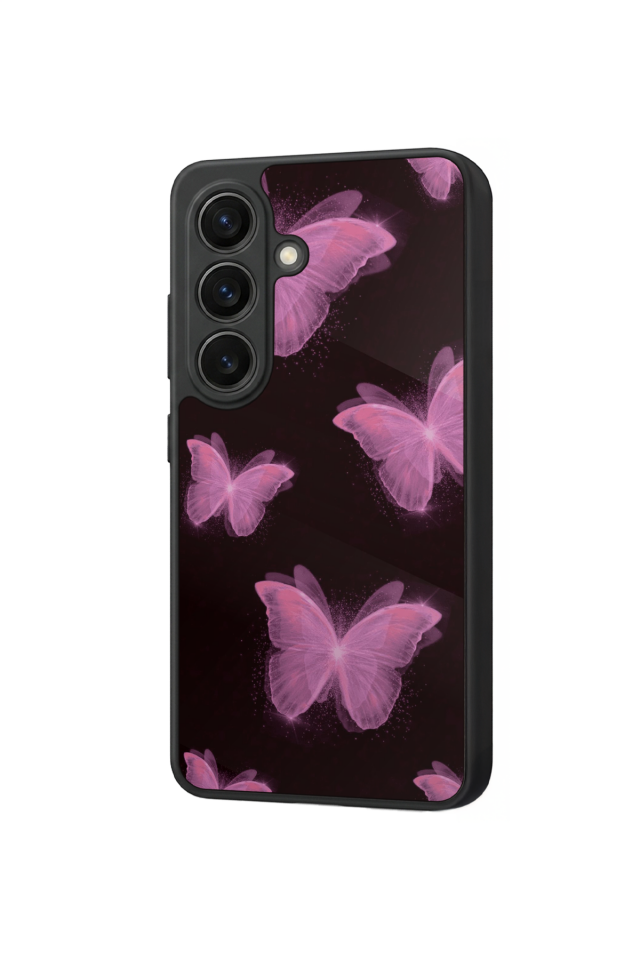 Samsung Galaxy S26 Uyumlu Kelebek Tasarımlı Glossy Premium Kılıf