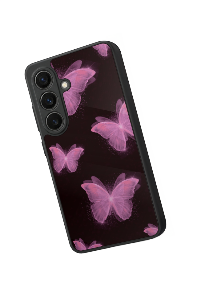 Samsung Galaxy S26 Uyumlu Kelebek Tasarımlı Glossy Premium Kılıf