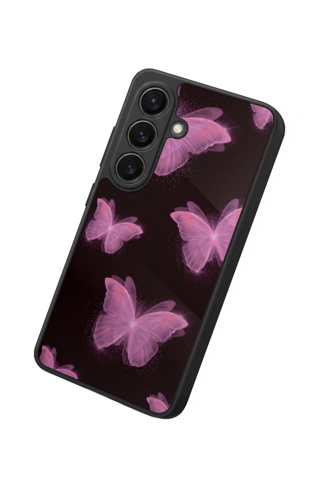 Samsung Galaxy S26 Uyumlu Kelebek Tasarımlı Glossy Premium Kılıf