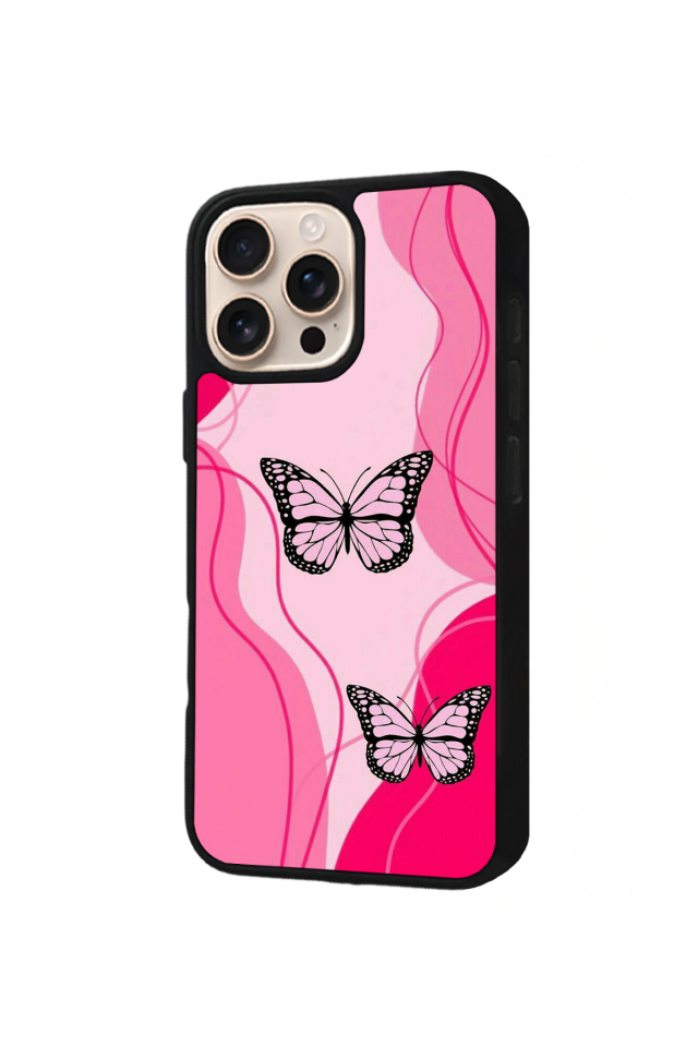 iPhone 14 Pro Max Uyumlu Kelebek Tasarımlı Glossy Premium Kılıf