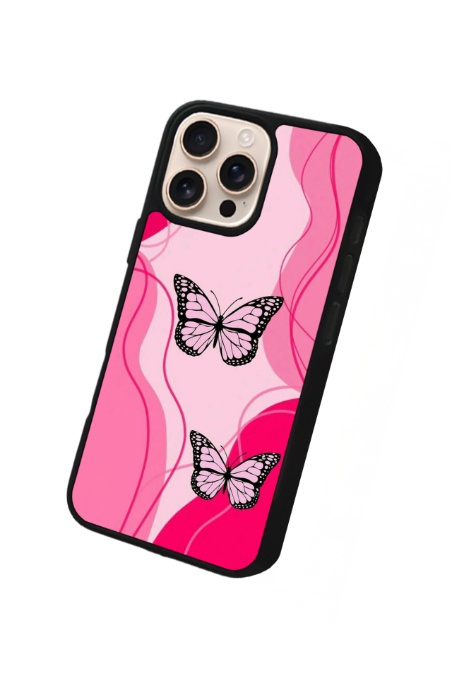 iPhone 14 Pro Max Uyumlu Kelebek Tasarımlı Glossy Premium Kılıf