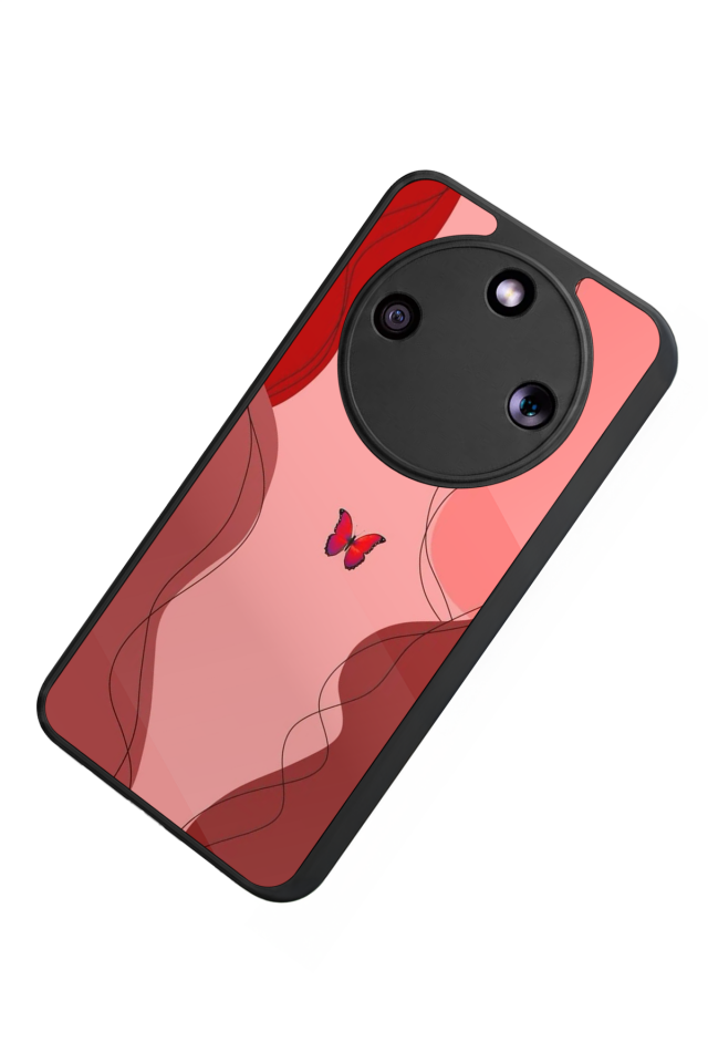 Honor Magic 8 Lite Uyumlu Kelebek Tasarımlı Glossy Premium Kılıf