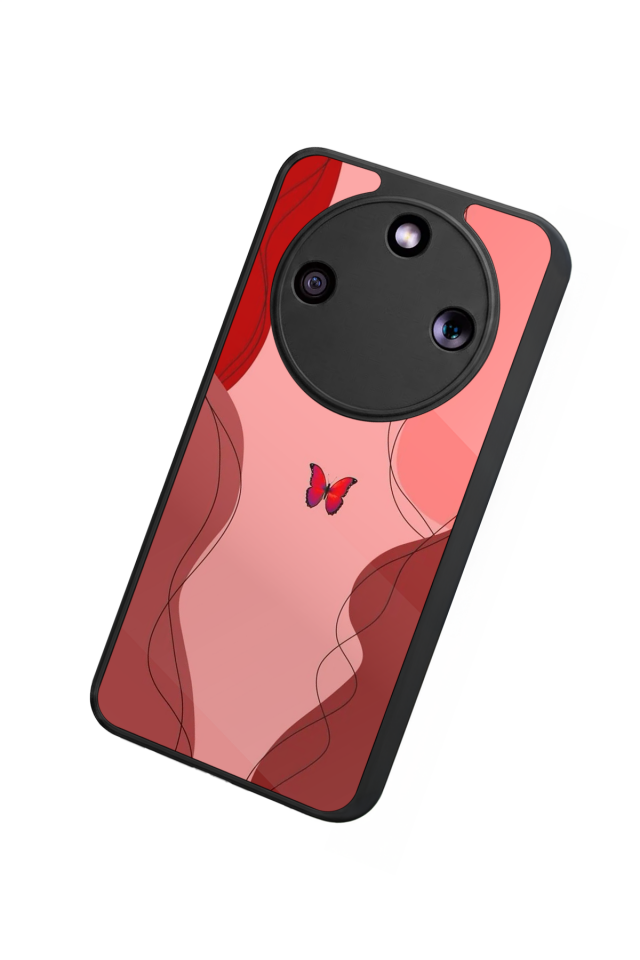 Honor Magic 8 Lite Uyumlu Kelebek Tasarımlı Glossy Premium Kılıf