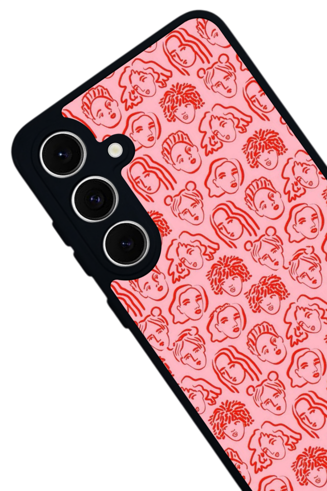 Samsung Galaxy S24 FE Uyumlu Line Art Tasarımlı Glossy Premium Kılıf