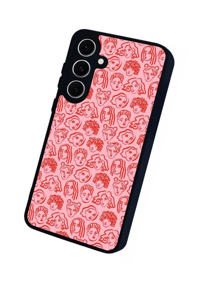 Samsung Galaxy S24 FE Uyumlu Line Art Tasarımlı Glossy Premium Kılıf