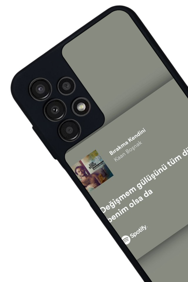 Samsung Galaxy A13 Uyumlu Sarki Sozleri Tasarımlı Glossy Premium Kılıf