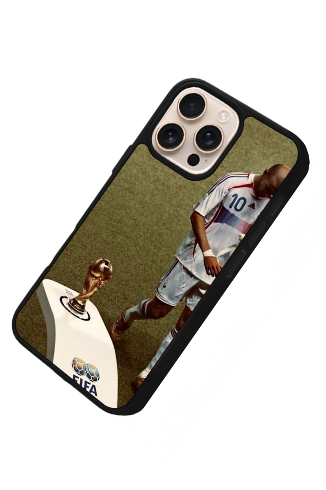 iPhone 15 Pro Max Uyumlu Zidane Tasarımlı Glossy Premium Kılıf