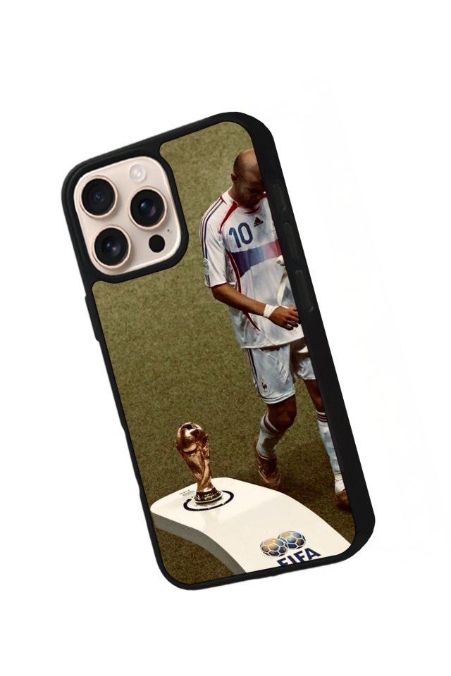 iPhone 15 Pro Max Uyumlu Zidane Tasarımlı Glossy Premium Kılıf