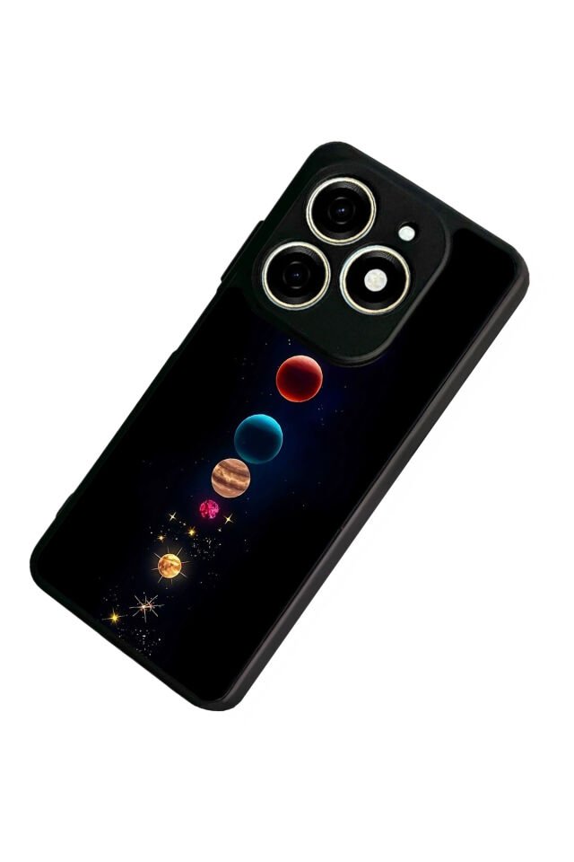 Infınıx Smart 8 Pro Uyumlu Uzay Tasarımlı Glossy Premium Kılıf